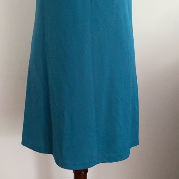 Amanda Uprichard Teal Knit Open Back Rayon Blend Tunic Dress - S - Picture 6 of 12